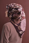 Floral Patterned Jacquard Sura Silk Scarf 9608Ds - 6