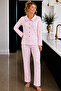 Raporlu Viscose Long Sleeve Patterned Pajama Set - 2