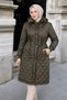 Quilted Coat Khaki Hm2956 - 2
