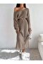 Tri̇ko Dress with Ribbon Detail - 6