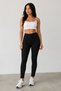 Women's Black High Waist Lycra Linen Slim Fit Full Fit Pants - 2