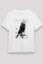 Roaring Lion Printed Unisex White T-Shirt