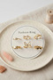 Brass 6-Piece Butterfly Detailed Ring Set, Size 7-8, Color Bijouterie Bx-313710 - 2