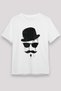 Hipster Printed Unisex White T-Shirt