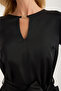 V-Neck Belted Dress - 4