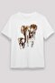 Mother Elephant and Baby Printed Unisex White T-Shirt