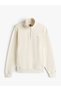 TJM RLX WAFFLE SCRIPT QRTR ZIP Erkek Bej Sweatshirt - DM0DM21880