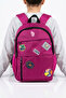 Girl's Backpack with Badge, Multiple Compartments, Zippered Water Bottle Pocket, School Daily Model Plcan 26039 - 4