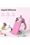 Premium Liquid Silicone Protective Case for iPhone 17 Pro Max - Slim Soft-Touch Shockproof Cover, Available in 27 Vibrant Colors (Peach Pink) - 2