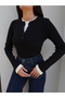 Polo Collar Cuff Detailed Sweater - 3