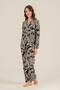 Women's Modal Fabric Long Sleeve Shirt Pajama Set, Boxed Pajama Set, 50% Cotton 50% Modal - 7