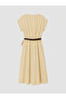 Lcw Comfort Flounce Collar A-Line Dress with Belted Waist - 3