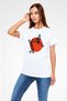 Karate Themed Printed White T-Shirt - 3