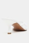 Anka White Mesh Bead Detailed Pointed Toe Women's Heeled Slippers - 8