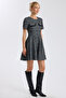 Glittery Lurex Tweed Flared Dress - 2