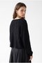 7061 Women's Draped Bolero Form Slim Knitwear Cardigan Black - 6