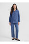 Women's Jean Jacket with Piping Button Detail - 2
