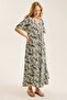 Shawl Patterned Dress - 2