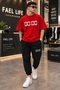 New Season Unisex T-Shirt and Sweatpants Pair Zero Printed Set - 2