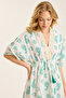 Long Paisley Pattern Dress - 4