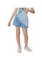 Pleated Skirt-Shorts , blue denim