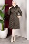 Removable Hooded Fur Collar Lined Women's Quilted Coat - Khaki - 4