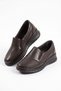 Huner Double Rubber Bone Protrusion Genuine Leather Orthopedic Women's Shoes Brown Skin - 4