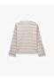 Three-Thread Ribbed Cotton Long Sleeve Comfortable Fit Striped Polo Collar Sweatshirt - 2