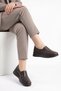 Huner Double Rubber Bone Protrusion Genuine Leather Orthopedic Women's Shoes Brown Skin