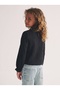 Girl's Scalloped Woven Long Sleeve Blouse Black - 2