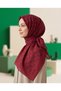 Benetton Monogram Scarf - Elegante Tre - 1028-2205 - Light Burgundy