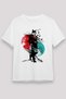 Wolf Printed Unisex White T-Shirt