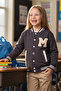 Embroidered Stand Collar College Unisex Kids Jacket