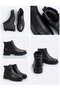 Men's Genuine Leather Inner Fur Lined Side Zipper Orthopedic Non-Slip Sole Boots