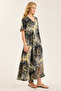 Shawl Patterned Dress - 2
