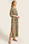 Long Dv Collar Dress - 2
