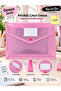 28X37 cm Bellows Snap File – Pp Document Folder with Large Volume Label Sections – Pink