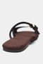 Calina Bitter Brown Suede Double Buckle Flat Sole Women's Slippers - 4