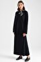 Scarf Detailed Skirted Knitwear Set Black 9471-Tk - 5