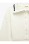 Regular Fit Şardonlu Long Sleeve Full Zip Knitwear Striped Sweatshirt - 3