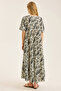Shawl Patterned Dress - 5