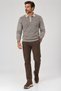 Men's Patterned Polo Collar Snap Fastener Sweater - 2