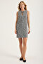 Boucle Stone Bow Drop Window Dress