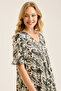 Shawl Patterned Dress - 4