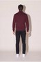 Men's 6213 Stand Collar Embroidered Thessaloniki Sweatshirt Cherry - 3