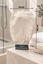 100% Fluffy Silk Premium Body Scrub with Gray Wristband, Exfoliating Glove, Bath and Shower Scrub - 3
