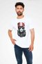 Biker Tiger Printed Unisex White T-Shirt - 2