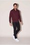 Men's 6213 Stand Collar Embroidered Thessaloniki Sweatshirt Cherry