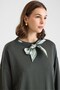 Scarf Detailed Skirted Knitwear Set Haki̇ 9471-Tk - 4