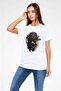 Dj Cat Printed Unisex White T-Shirt - 3
